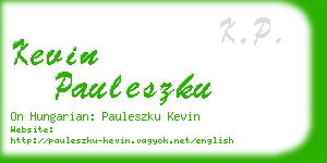 kevin pauleszku business card